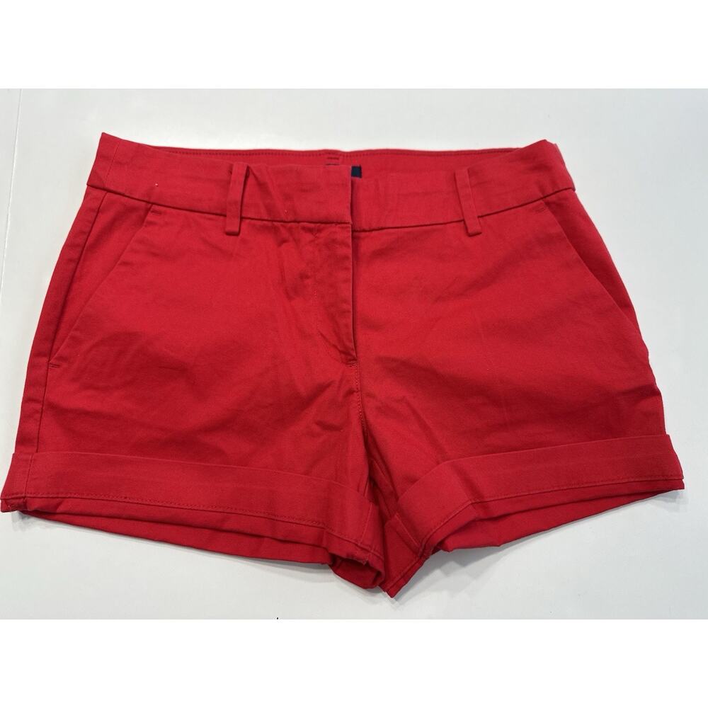 Nautica Womens Size 2 Red Flat Front Shorts